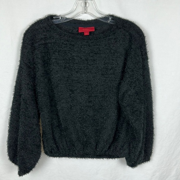 Jennifer Lopez black soft and fuzzy sweater, size S - Picture 1 of 9